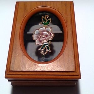 Little jewelry box 5" by 2" Janet' Brown
